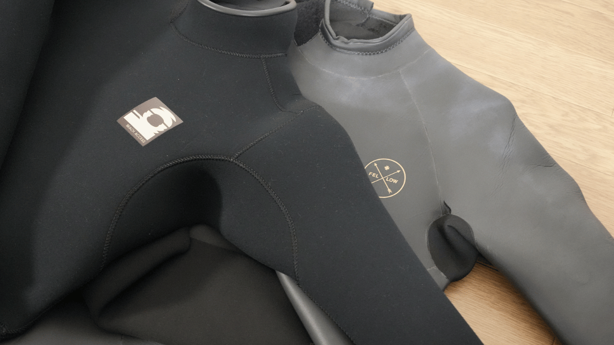 ビーチアクセス ウェットスーツ と FELLOW ウェットスーツ 比較