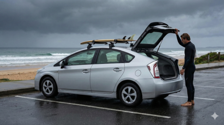 理想のサーファーズカー,サーフィン車,プリウス